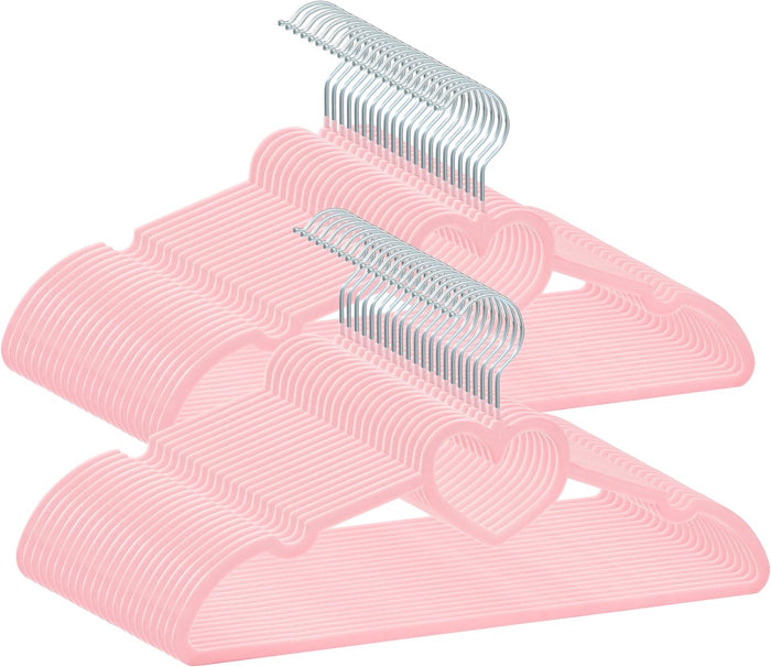Velvet Hangers 20 Pack, 16" Non Slip Adult Hangers, Slim Clothes Hanger with 360 Degree Swivel Hook - Durable & Cute for Coats, Shirts, Dress (Pink)