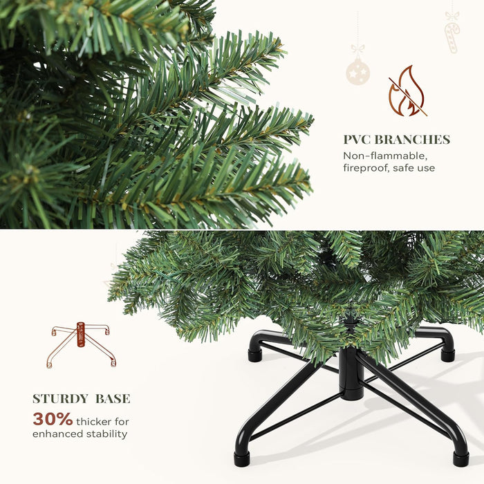 YITAHOME Pre-Lit Artificial Pencil Christmas Tree 6 FT with Remote, Fraser Fir, Slim Green Christmas Tree with 700 Branch Tips and 200 Lights