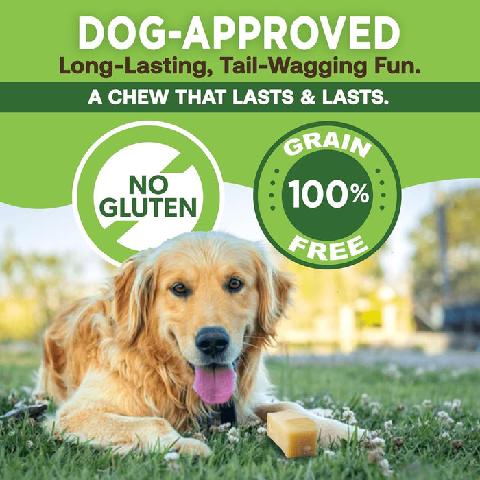 EcoKind Pet Treats Gold Himalayan Yak Cheese Dog Chew, Yak Dog Treats for Active Chewers, 100% Natural & Healthy Chew Sticks for Small & Large Dogs, Yak Cheese Chews (3 Medium Sticks)
