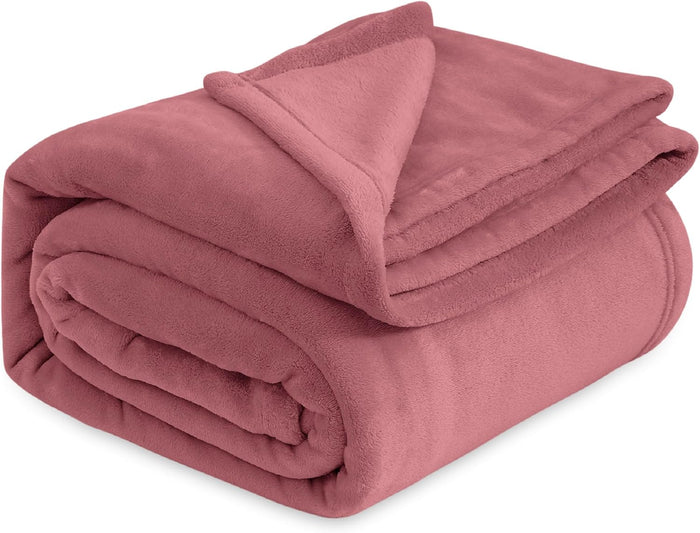 Bedsure Soft Plush Bed Blankets - Lightweight Fuzzy Cozy Luxury Blanket