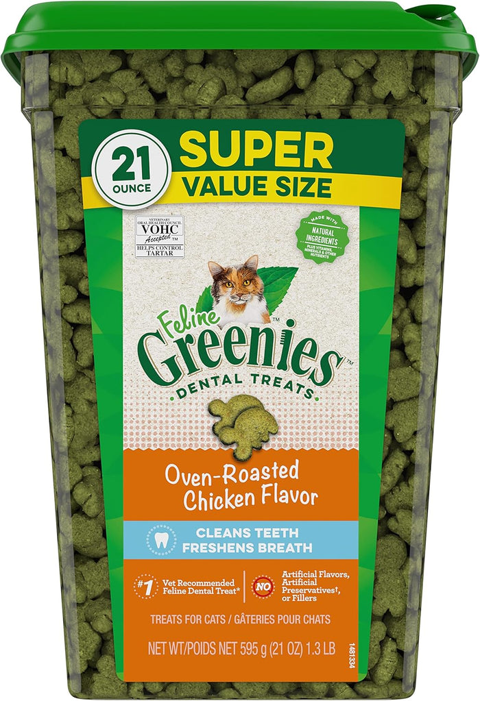 Greenies Feline Pill Pockets for Cats Natural Soft Cat Treats, Salmon Flavor, 3 oz. Pouch (85 Treats)