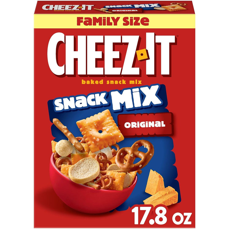 Cheez-It Cheese Crackers, Baked Snack Crackers, Lunch Snacks, Family Size, Variety Pack (3 Boxes)
