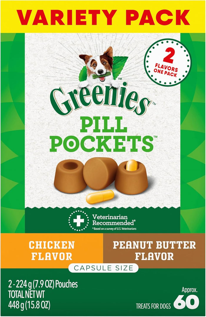 Greenies Pill Pockets for Dogs Large Size, Soft Dog Treats, Cheese Flavor, 7.9 oz. Pouch (30 Treats)