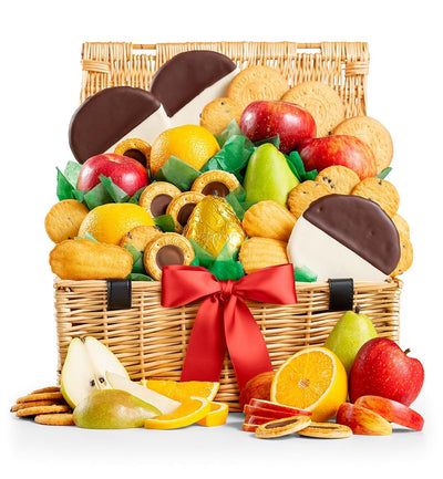GiftTree Premium Grade Fruit and Cookies Gift Basket – Fresh Orchard Fruits with Handcrafted Artisan Cookies, Perfect Holiday, Birthday, or Thank You Gift