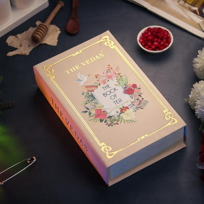 The Vedas Book of Tea Collection | Assorted Tea Bags | Mother's Day Gift Set | 12 Exotic Herbal Blends | 4 Units Each, Total 48 | Best for Corporate Gifting | Gift Hamper