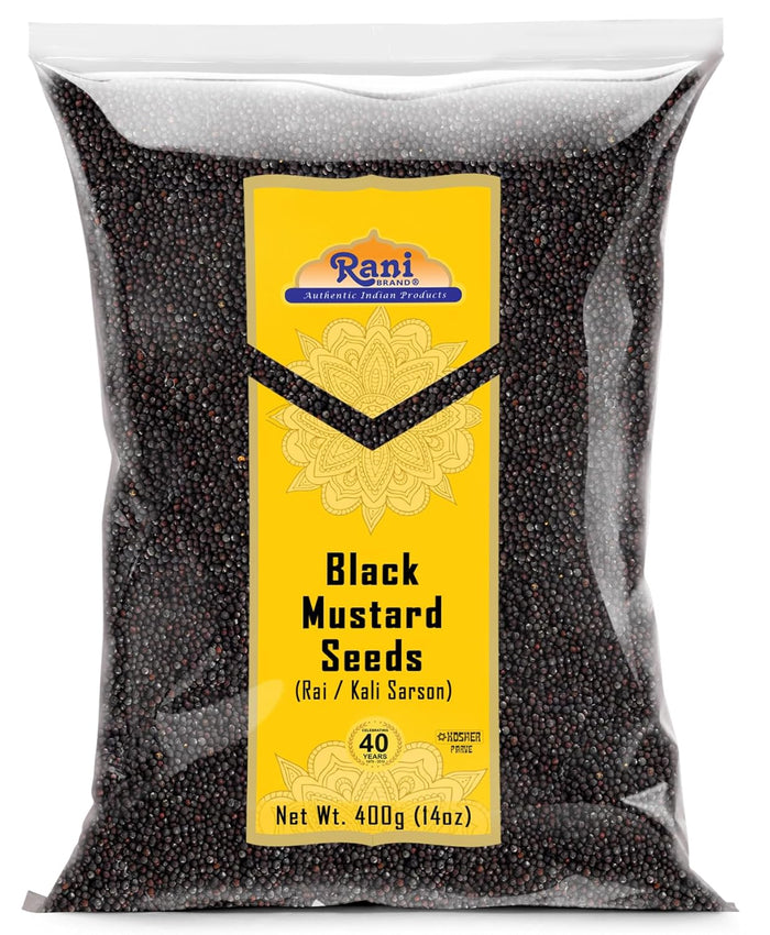 Rani Black Mustard Seeds Whole Spice (Kali Rai) 3.5oz (100g) ~ All Natural | Gluten Friendly | NON-GMO | Kosher | Vegan | Indian Origin