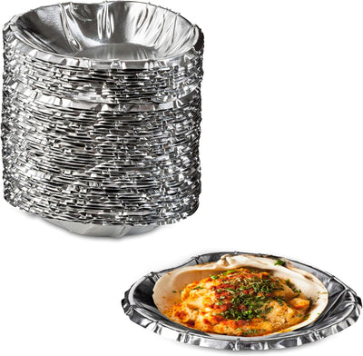 MT Products Aluminum Foil Clam Shells - Disposable Pie Tins for Serving - Pack of 50