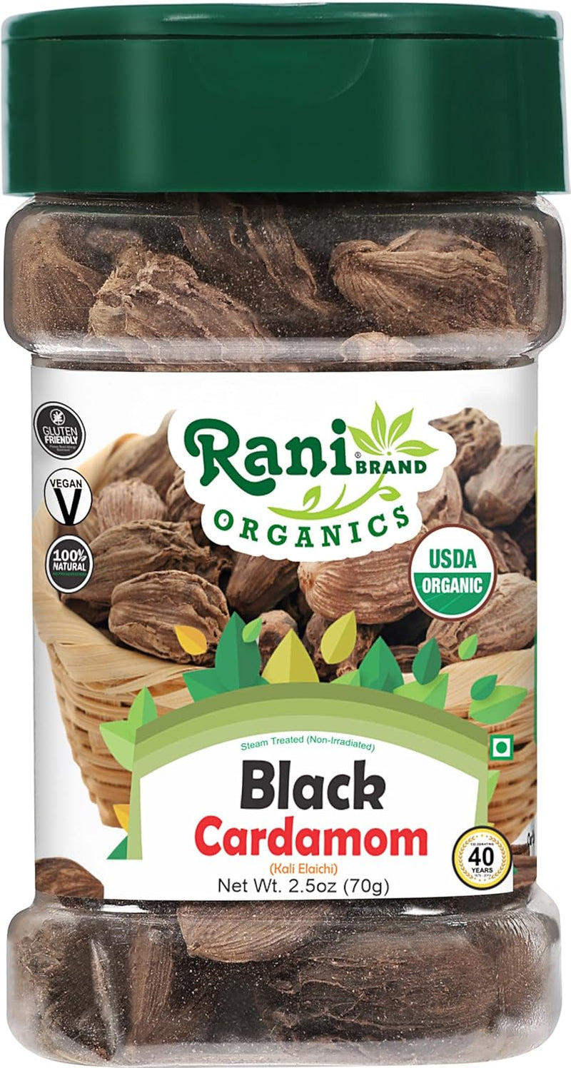 Rani Black Cardamom Pods (Kali Elachi) Whole Indian Spice 14oz (400g) ~ All Natural | Vegan | Gluten Friendly | NON-GMO | Kosher | Indian Origin | Smokey, Tsaoko, Cao Guo, Bach Dan Khau, Badi