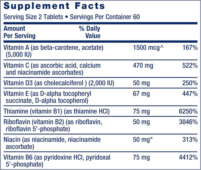 Life Extension Two-Per-Day Multivitamin - Packed with Over 25 Vitamins, Minerals & Extracts -Vitamins B6, C, D - Zinc - Two-Month Supply - Non-GMO, Gluten-Free - 120 Tablets