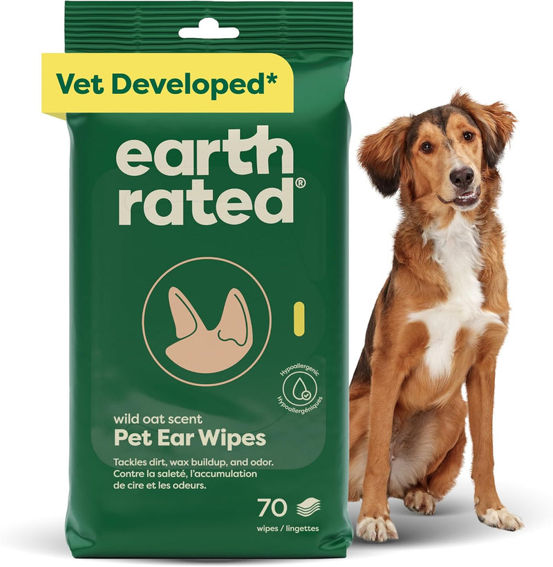 Earth Rated Dog Wipes, Hypoallergenic, Cleaning and Hydrating, for Grooming Paws, Body and Butt, Lavender Scented, 100 Count