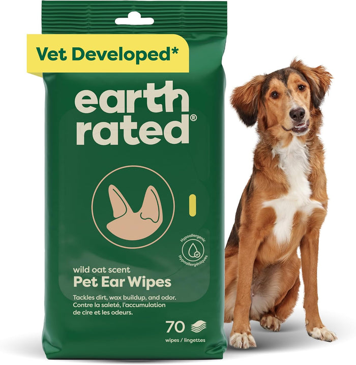 Earth Rated Dog Wipes, Hypoallergenic, Cleaning and Hydrating, for Grooming Paws, Body and Butt, Lavender Scented, 100 Count