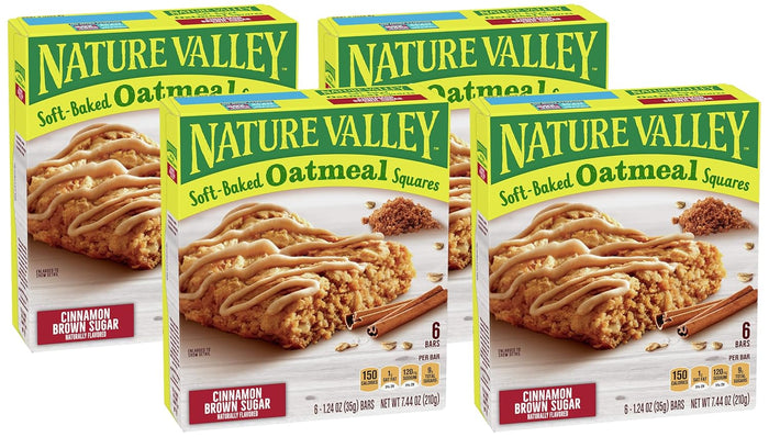Nature Valley Soft Baked Oatmeal Squares, Cinnamon Brown Sugar, 12 Bars, 14.88 oz