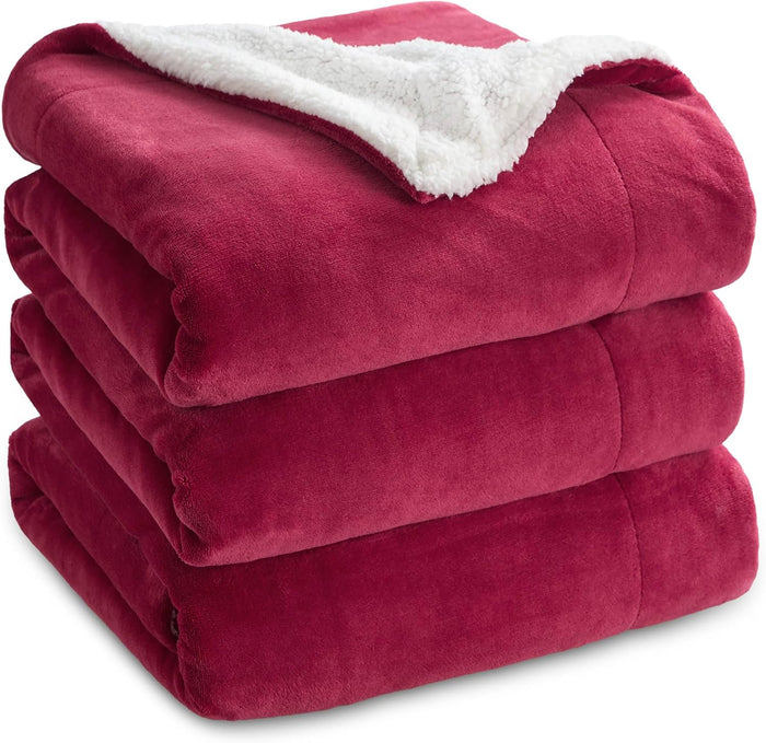 Bedsure GentleSoft Sherpa Fleece Throw Blanket for Couch - Thick and Warm Christmas Blanket for Winter, Soft Fuzzy Plush Throw Gifts for Women and Men, Grey, 50x60 Inches