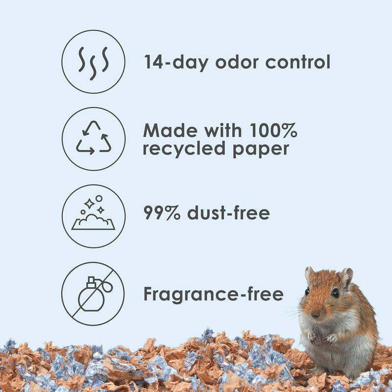Kaytee Clean & Cozy Natural Paper with Extreme Odor Control Bedding, Made with 100% Recycled Paper