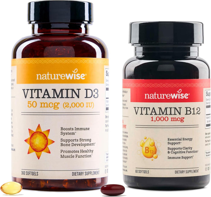 NatureWise Vitamin D3 5000iu (125 mcg) 1 Year Supply for Immune Support, Healthy Muscle Function, and Bone Health - Non-GMO, Gluten Free in Organic Extra Virgin Olive Oil, (Mini Softgel), 360 Count