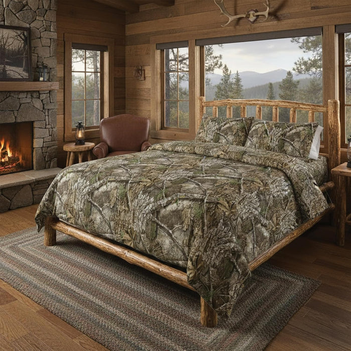 Northwest Realtree 5-Piece Queen Size Bed in a Bag Set, 1 Comforter, 1 Fitted Sheet, 1 Flat Sheet, 2 Pillowcases, All Seasons Bedding, Edge Camo