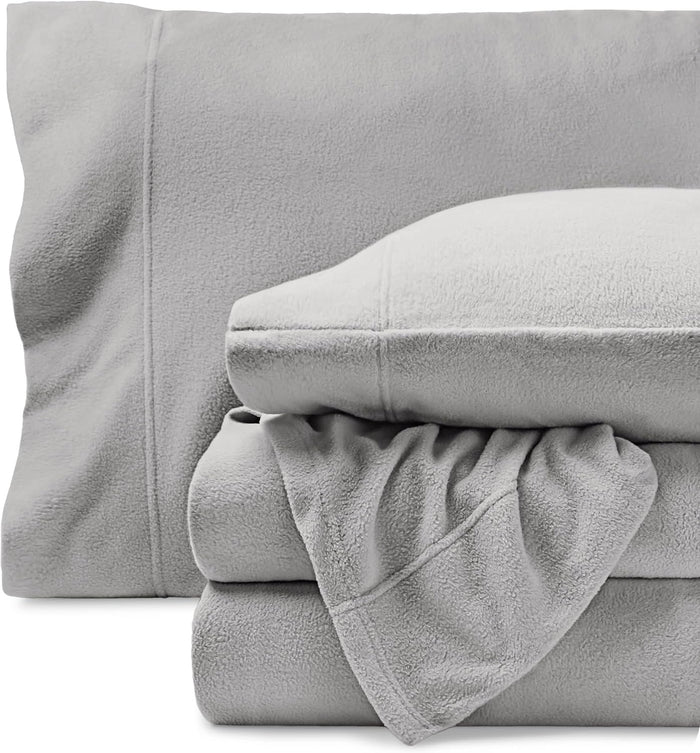 Bare Home Super Soft Fleece Sheet Set - Queen Size - Extra Plush Polar Fleece, No-Pilling Bed Sheets - All Season Cozy Warmth (Queen, Dark Blue)