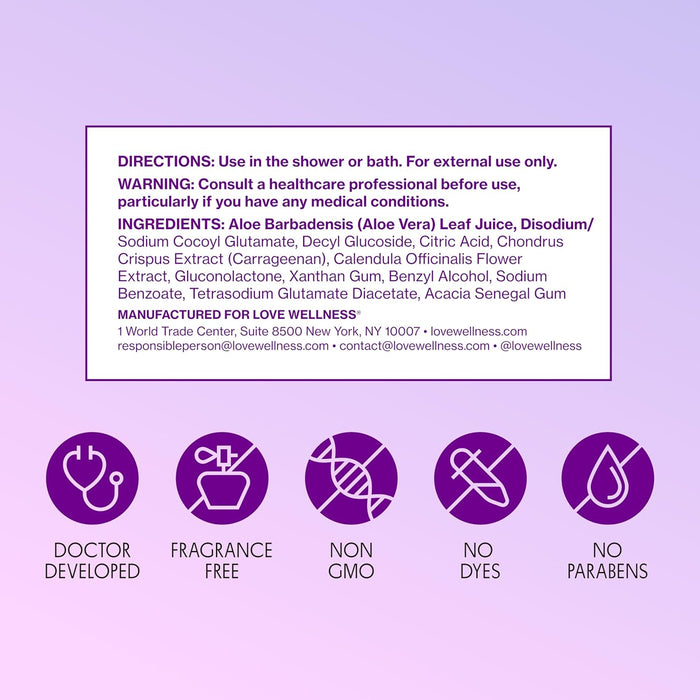 Love Wellness pH Balancing Cleanser | Feminine Vaginal Wash | Fragrance-Free | Vaginal Cleanser for Balanced pH, Intimate Health & Hygiene | Non-Irritating with Aloe Vera for Sensitive Skin | 5 Fl Oz