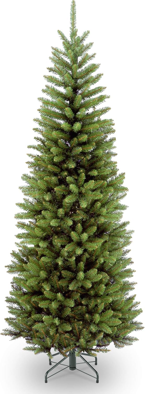 National Tree Company Artificial Slim Christmas Tree, Green, Kingswood Fir, Includes Stand, 6 Feet