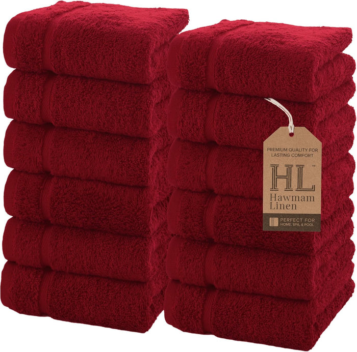 Hawmam Linen White Bath Towels 4 Pack 27 x 54 Inches 100% Turkish Cotton Soft Lightweight and Highly Absorbent Quick Drying Towels, Premium Quality Perfect for Daily Use