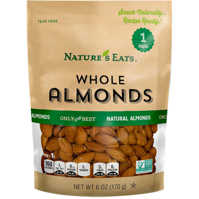 Nature's Eats Whole Almonds, Natural, 16 Oz