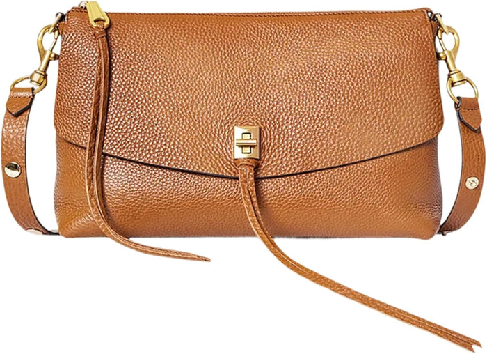 Rebecca Minkoff Darren Top Zip Crossbody Bag, Women's Leather Shoulder Handbag Purse
