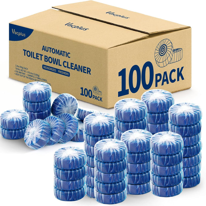 Vacplus Automatic Toilet Bowl Cleaner Tablets, Bathroom Toilet Tank Cleaner (30 PACK), VA-T165