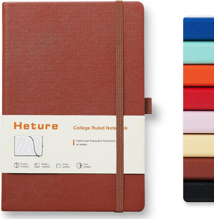 8 Pack Lined Journal Notebooks,A5 Hardcover Notebooks, 5.5 x 8.3 inch, 100GSM, 160 Pages, Classic College Ruled Notebooks for Writing/Work/Travel/College (Black)