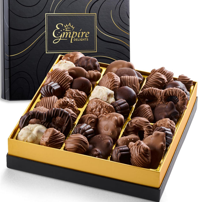 Chocolate Christmas Gift Basket – Chocolate Gift Box with Assorted Gourmet Chocolate, Great Christmas, Holiday for Men and Womens – Perfect Present Idea for Him and Her, Birthday, Thank You, or Holiday Gifts