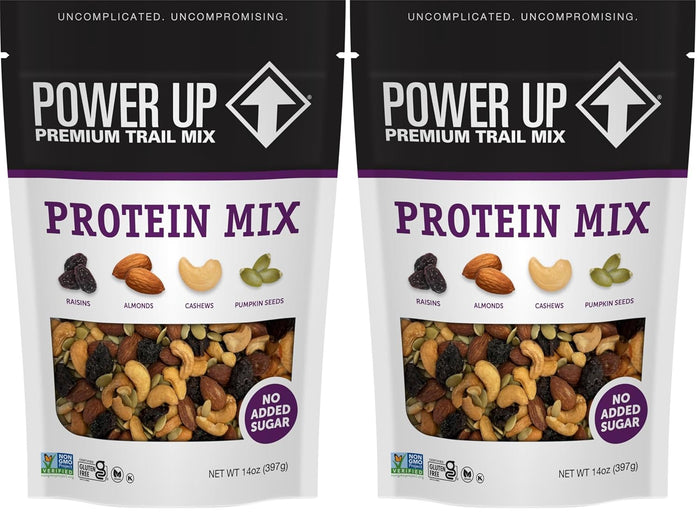 Power Up Trail Mix, Mega Omega Trail Mix, Non-GMO, Vegan, Gluten Free, No Artificial Ingredients, Gourmet Nut, 14 Ounce Bag