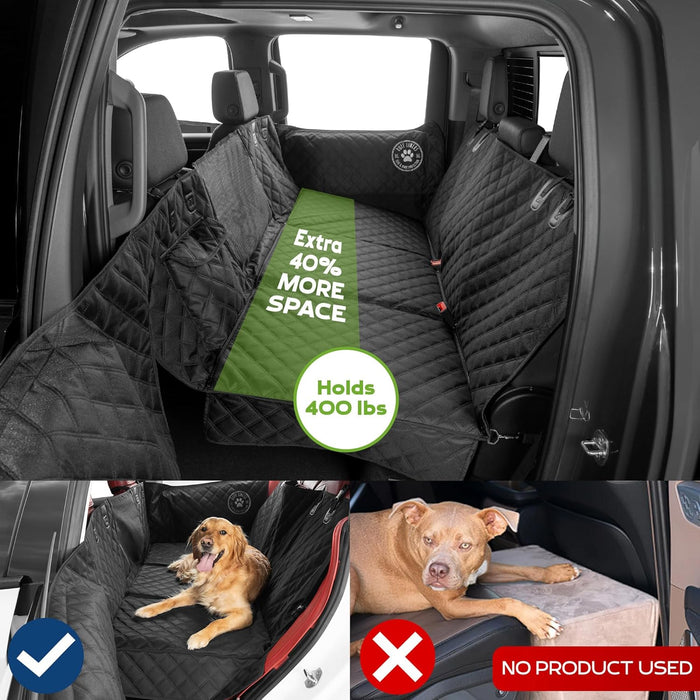Ruff Liners Medium Back Seat Extender for Dogs – As Seen on Shark Tank – Hard Bottom Platform for Cars, SUVs & Mid-Size Trucks, 400lb Support, Waterproof – Rigid Back Seat Cover for Dogs