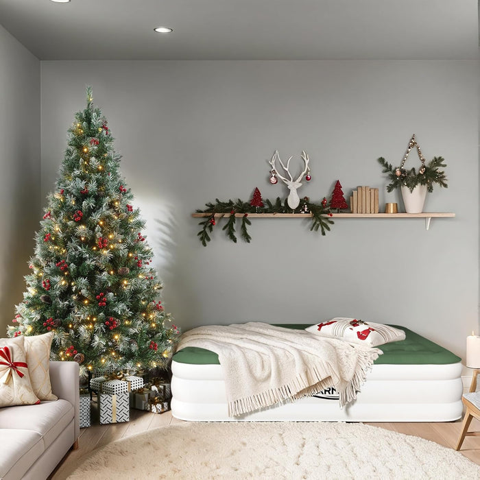 Pre-Lit Artificial Christmas Tree with Lights 6ft - Arbol De Navidad Con Luces, Holiday Party Decorations Indoor with 874 Branch Tips and 250 Warm Lightsm, Easy Assembly, Metal Reinforced Base