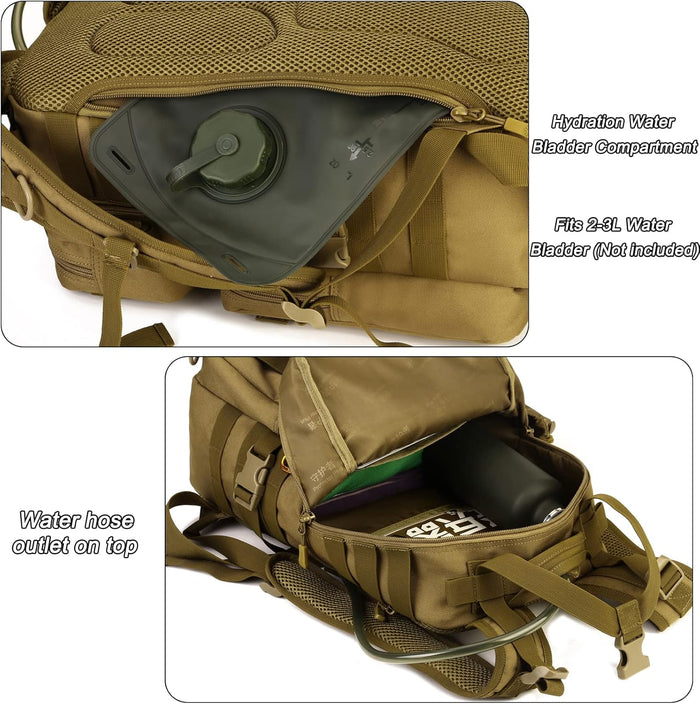 ArcEnCiel Hydration Pack Motorcycle Backpack Tactical Bag with Patch without Waterbladder