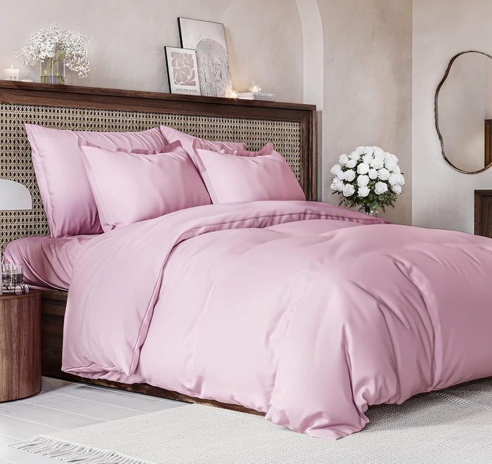 Duvet Cover King Size Set - Extra Soft King Size Duvet Cover 104 x 90 with 2 Pillow Shams - Hotel Luxury, Easy Care and Fade Free with Zipper Closures & Ties - Comfy, Breathable Bedding Set (White)