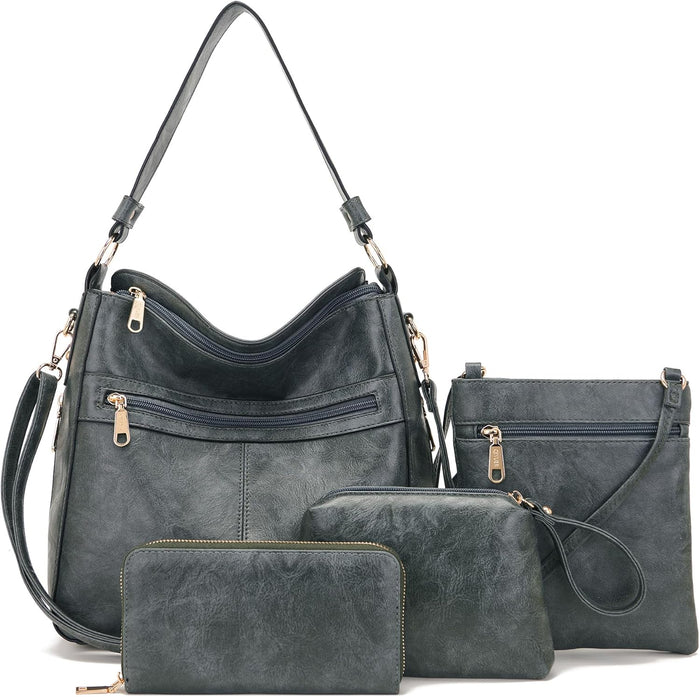 Purses For Women Handbags And Wallet Set Large Hobo Crossbody Bag Ladies Purse Totes 4 PCS | And Wallet Set, Large, Ladies Purse, 4 PCS