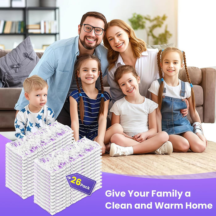26 Pack Power Mop Pads Refills Compatible with Swiffer Power Mop, 14-Layer Thickened Multi-Surface Disposable Replacement Mop Pads, Suitable for All Kinds of Floor Cleaning
