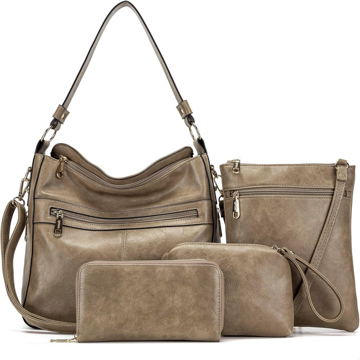 Purses For Women Handbags And Wallet Set Large Hobo Crossbody Bag Ladies Purse Totes 4 PCS | And Wallet Set, Large, Ladies Purse, 4 PCS