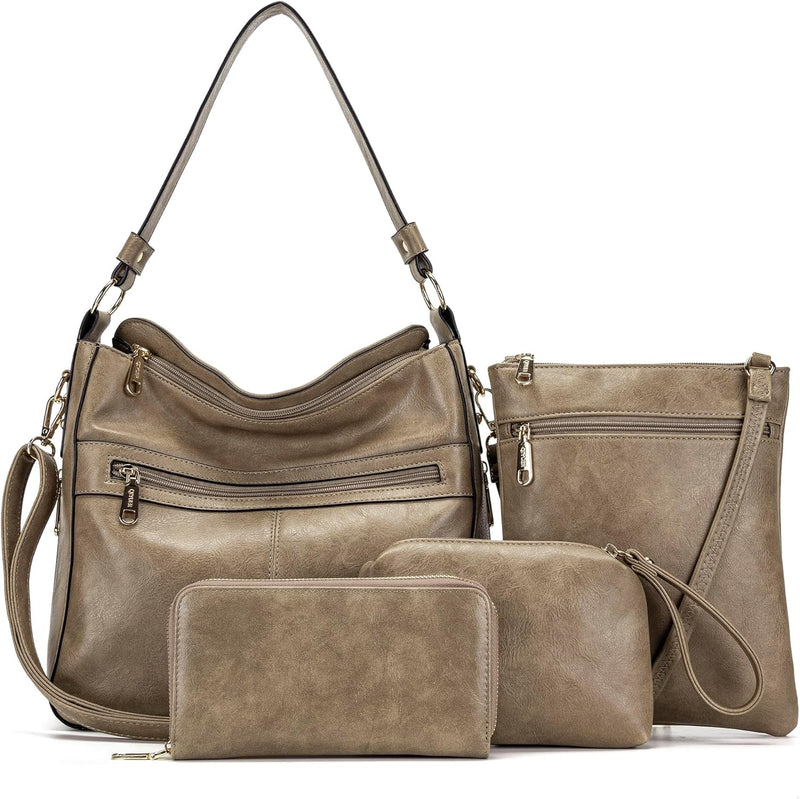 Purses For Women Handbags And Wallet Set Large Hobo Crossbody Bag Ladies Purse Totes 4 PCS | And Wallet Set, Large, Ladies Purse, 4 PCS