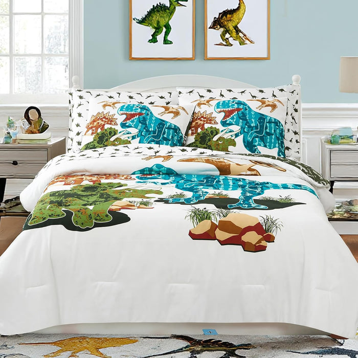 Twin Comforter Set for Boys-5 Pieces Sports Ball Games Glow in The Dark Twin Bedding Sets for Kids, Ultra Soft Bed in A Bag with Sheets