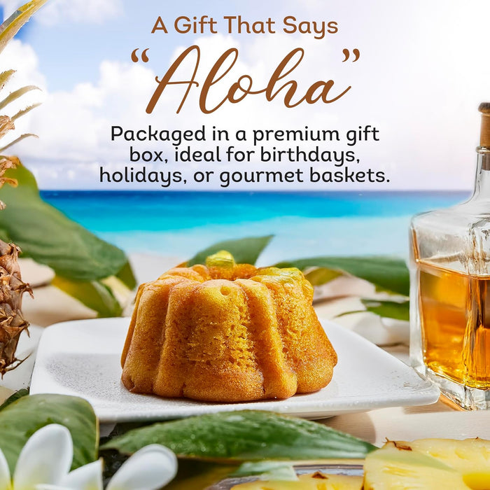 TORTUGA Hawaiian Pineapple Rum Cake - 16 oz Pineapple Rum Cakes - The Perfect Premium Gourmet Gift for Stocking Stuffers, Gift Baskets, and Christmas Gifts - Great Snack Cakes for Delivery