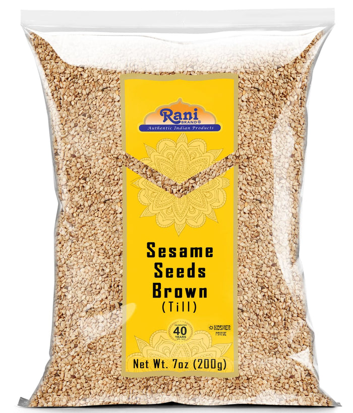 Rani Sesame Seeds Whole Brown, Raw (Till) 14oz (400gm) ~ All Natural | Gluten Friendly | NON-GMO | Kosher | Vegan | Indian Origin