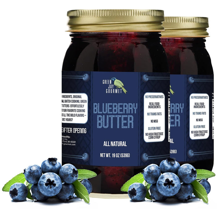 Green Jay Gourmet Monkey Butter - All-Natural, Gluten-Free Banana Butter - Pineapple Spread with Bananas & Mango - Gourmet Fruit Butter - No Corn Syrup, Preservatives or Trans-Fats - 19 Ounces