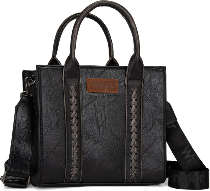 Wrangler Medium Tote Bag for Women Designer Satchel Handbags Top-handle Purses with Strap
