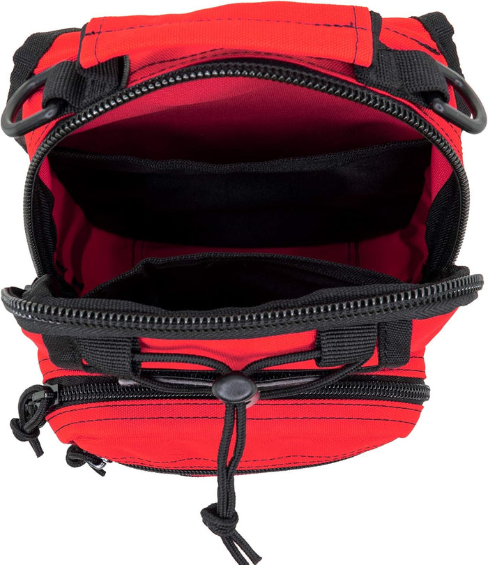 LINE2design First Aid Sling Backpack - Tactical EMS & Outdoor Rescue Bag - Red