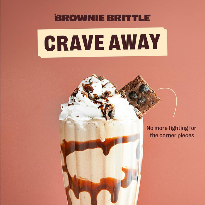 Brownie Brittle – Chocolate Chip & Salted Caramel Thin and Crispy Sweet Snacks (Pack of 20, 1 oz), Rich Gourmet Brownie Bites Dessert