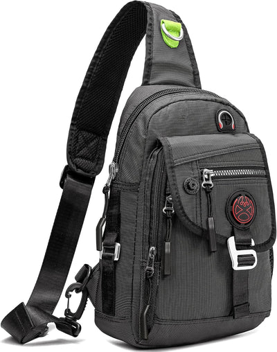 NICGID Sling Bag Chest Shoulder Backpack Crossbody Bags for Tablet Laptop Outdoor Hiking Men Women