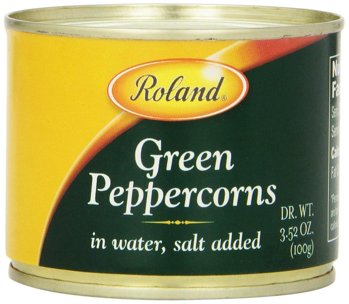 Roland Foods Green Peppercorns in Vinegar, Specialty Imported Food, 3.55 fl oz