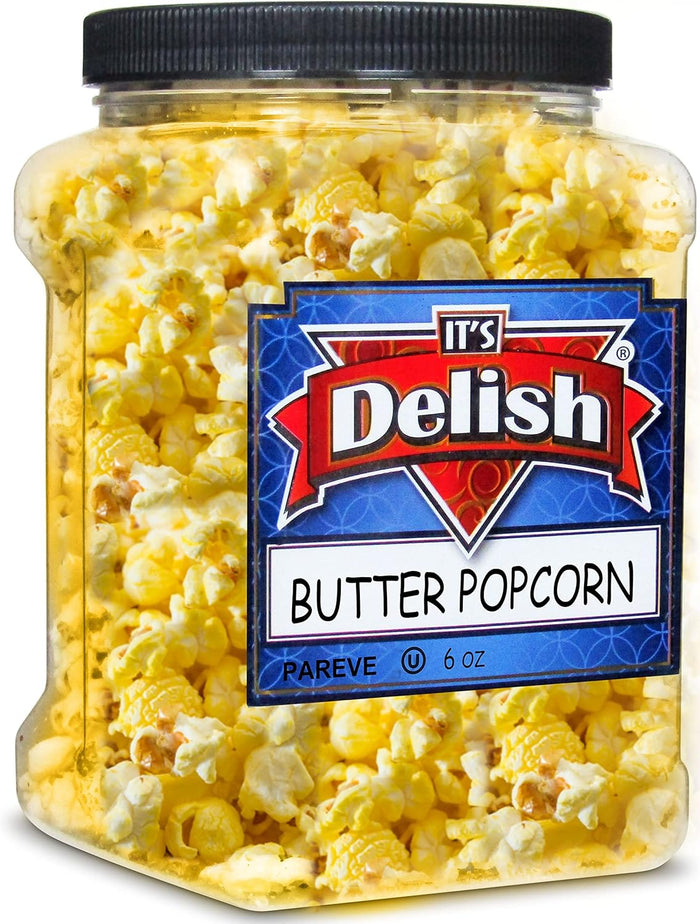 Gourmet Purple Grape Flavored Popcorn by It's Delish, 16 Oz Jumbo Container | Bulk Air Popped Pop Corn Snack - Fruity Purple Themed Candy Confetti – Gluten Free, Vegan, Kosher, 1 Count