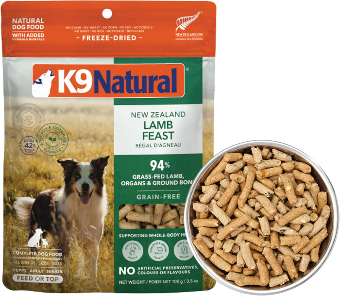 K9 Natural - Grain Free Freeze Dried Dog Food - Hoki & Beef, 4lb