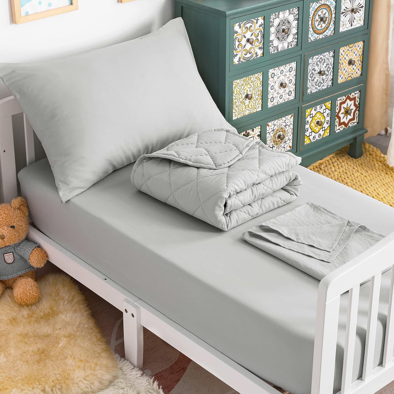NTBAY Twin Comforter Set with Sheets, 5 Pieces Soft and Breathable Bedding Set, Twin Bed in a Bag, Down Alternative Comforter Set Solid Color All Season, Kids Bedding Set, Aqua